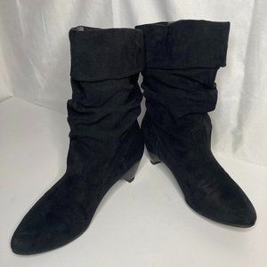 Fabulaire Low Calf Scrunchy Boots Size 8 Black